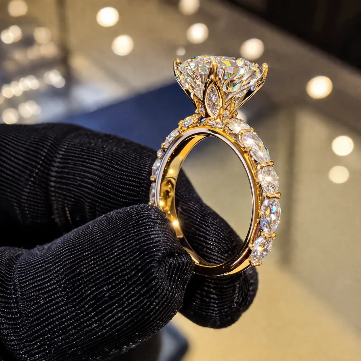 5 Ct oval Cut Diamond Ring