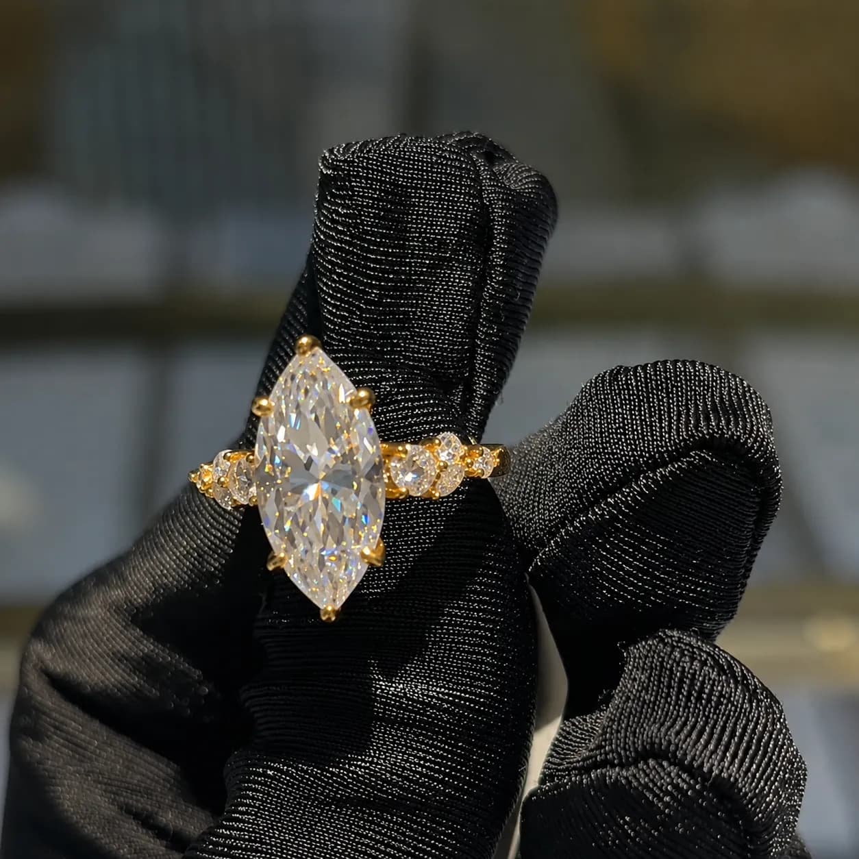 4 CT Marquise Cut Diamond Ring