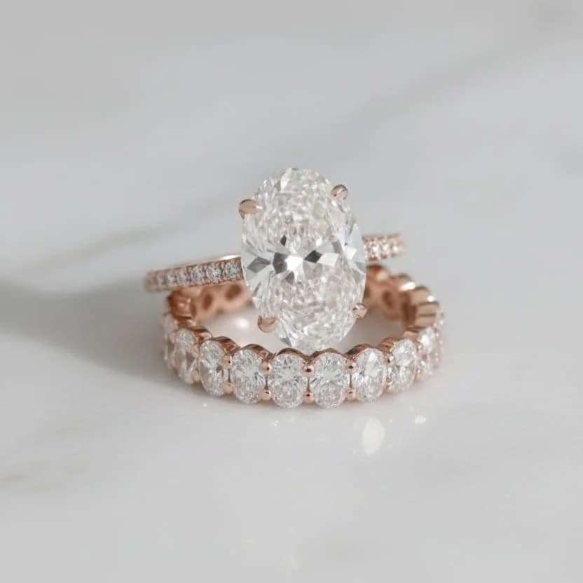 5 Ct oval cut labgrown Diamond ring