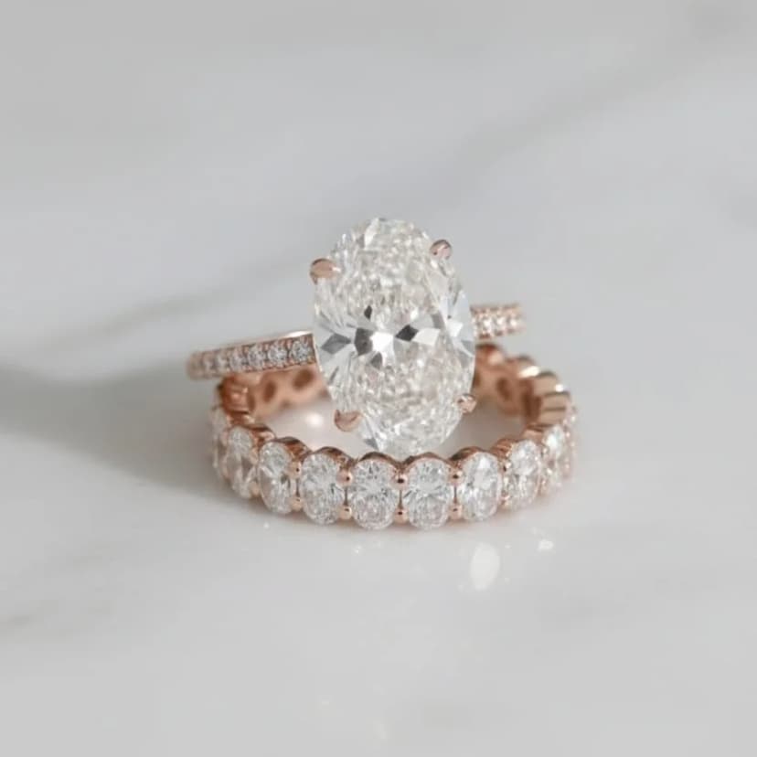 5 Ct oval cut labgrown Diamond ring