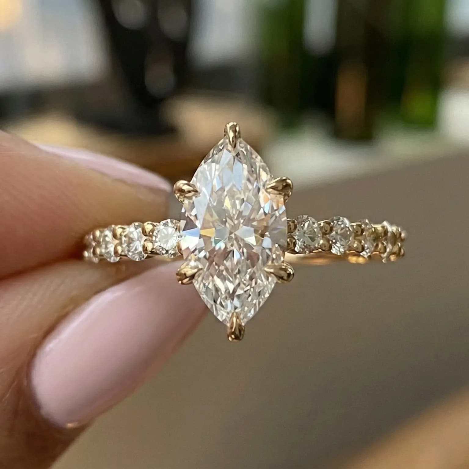 4 CT Marquise Cut Diamond Ring