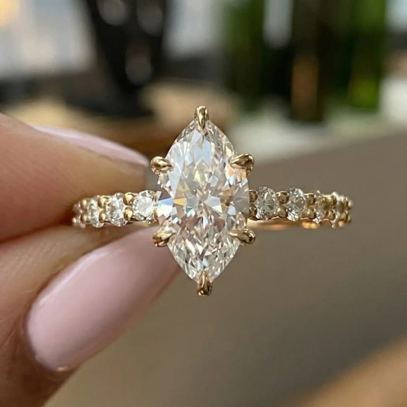 4 CT Marquise Cut Diamond Ring