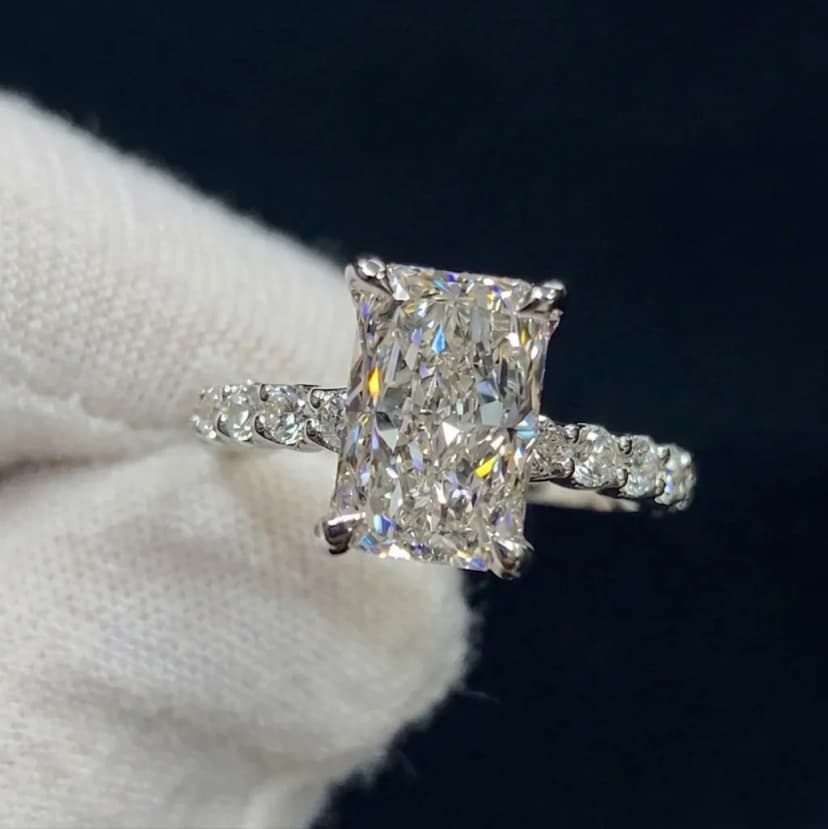 4 CT Radiant Cut Diamond Ring